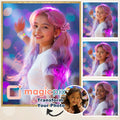 Custom K-pop Portrait | Pink Hair Idol