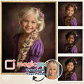 Custom Rapunzel Princess Portrait | Braided Floral Hair