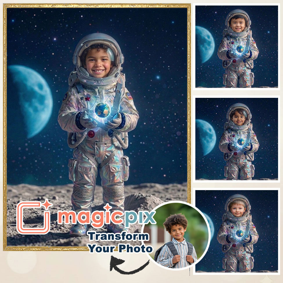 Custom Astronaut Kids Portrait