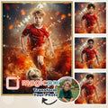 Custom Soccer Portrait | Fiery Effect
