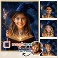 Custom Wizard & Witch Child Portrait