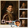 Custom Renaissance Portrait | Vintage Oil Style Royal Child Painting