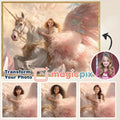 Custom Unicorn Fantasy Portrait | Pegasus Princess