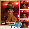 Custom Firefighter Portrait | Kids Hero