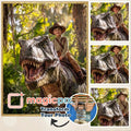 Custom Dinosaur Adventure Portrait | Tyrannosaurus Riding