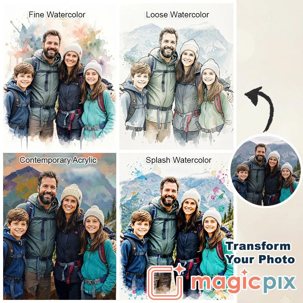 Custom Family Portrait | Stunning Watercolor or Acrylic Art
